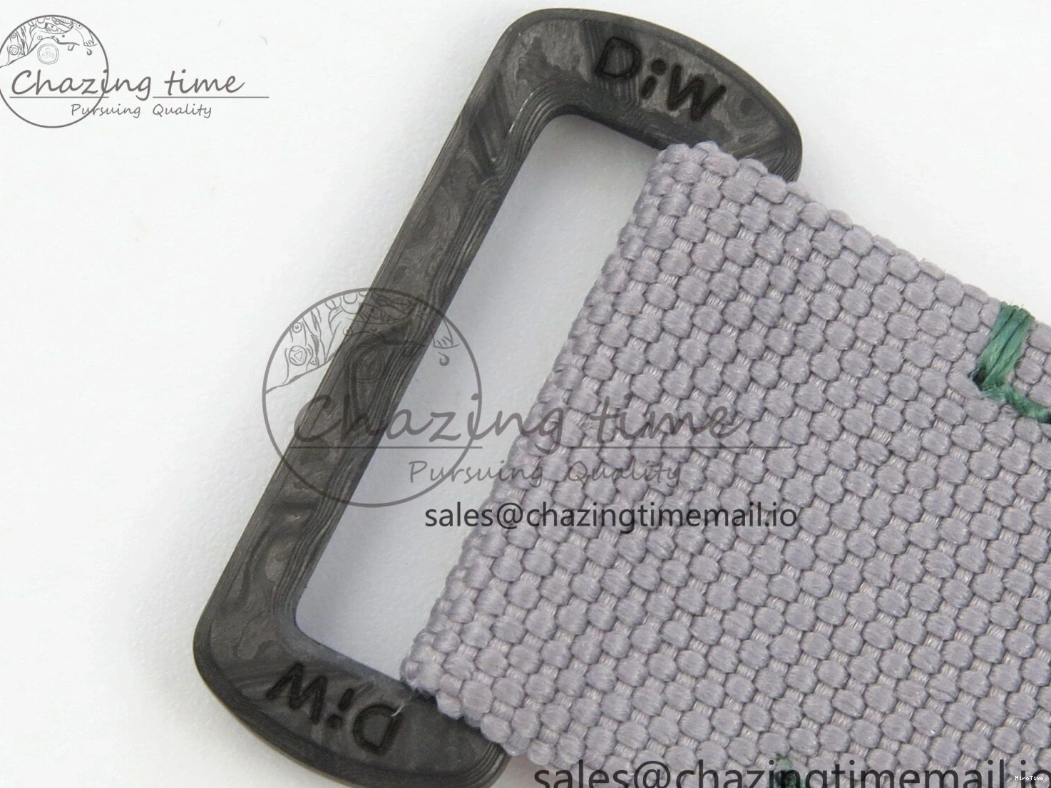 MiroTime 0312 TimelessDesign Daytona DIW Carbon Case and Bezel DIWF Edition White Green Dial on Grey Nylon Strap A 51